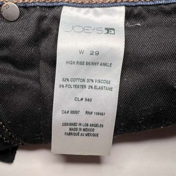 Joe’s Jeans | High Rise Skinny Ankle Denim Jean Women 29 / 8 Pant - Picture 2 of 7